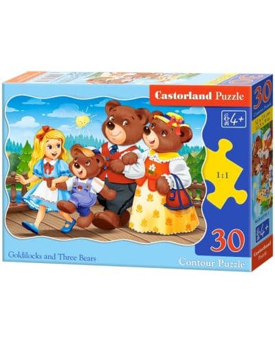 Пъзел Castorland от 30 части - Златокоска и трите мечки