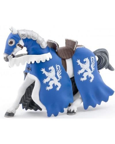 Фигурка Papo The Medieval Era - Кон на лъвски рицар с копие