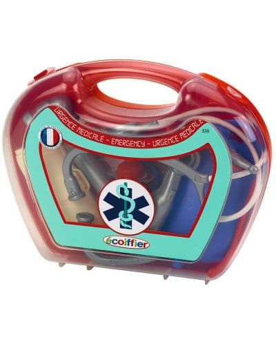 Игрален комплект Ecoiffier - Чичо доктор в куфарче, 14 части