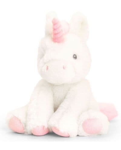 Eкологична плюшена играчка Keel Toys Keeleco - Бебе еднорог, 14 cm