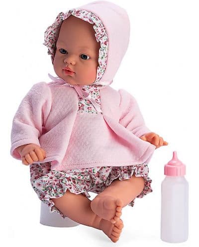 Кукла Asi Dolls - Бебе Коке, с розово костюмче с качулка, 36 cm