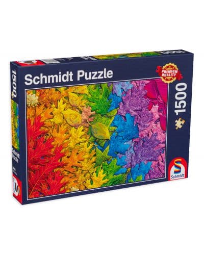 Пъзел Schmidt от 1500 части - Многоцветни листа