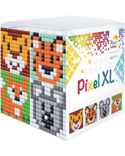 Креативен комплект с пиксели Pixelhobby - XL, Куб, Диви животни
