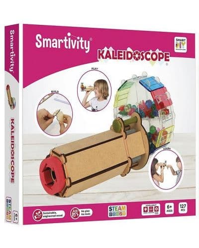 Дървен конструктор Smart Games Smartivity - Калейдоскоп, 127 части