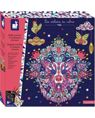 Кутия с 18 креативни комплекта Janod - животни