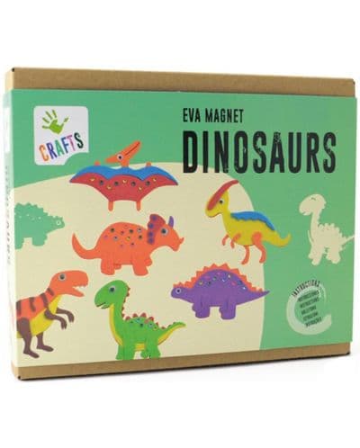 Творчески комплект Andreu Toys - Направи си магнити, Динозаври