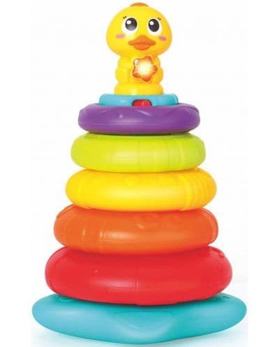 Пирамида за нанизване Hola Toys - С музика и светлина, Пате