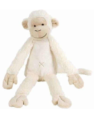 Мека играчка Happy Horse - Маймунката Mickey, бяла, 43 cm