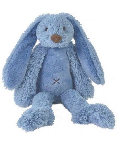 Мека играчка Happy Horse - Зайчето Richie, тъмносиньо, 38 cm