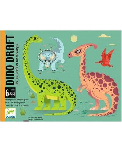 Игра с карти Djeco - Dino Draft