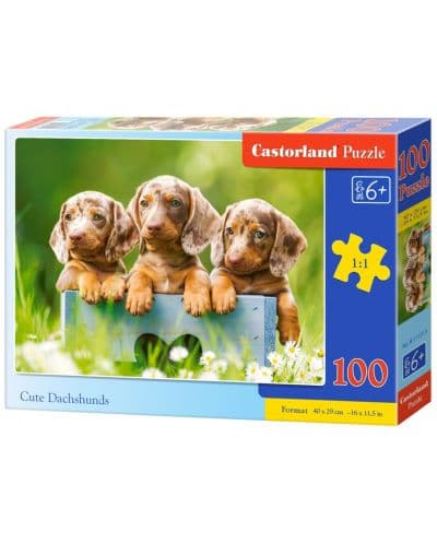 Пъзел Castorland от 100 части - Сладки кученца